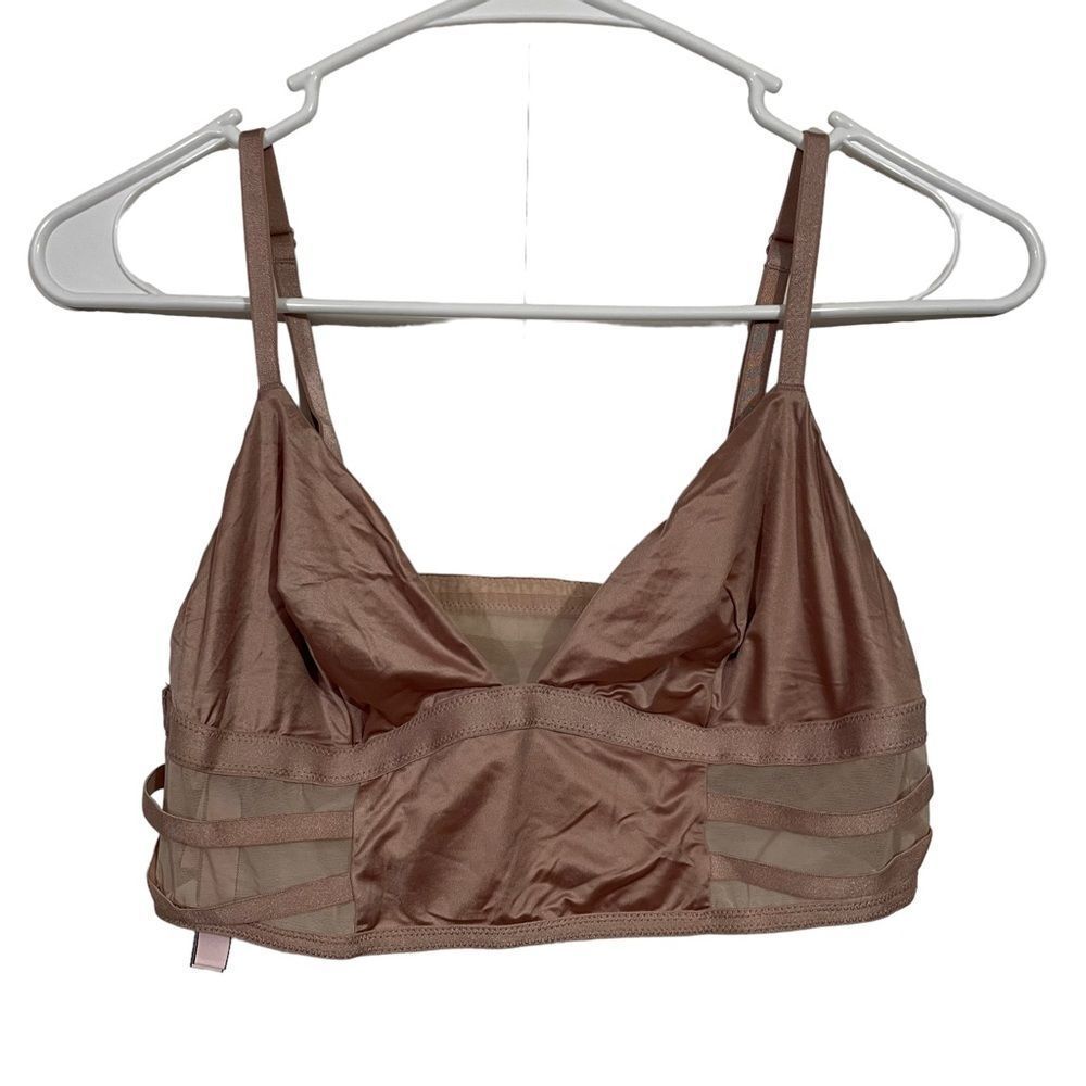Victoria's Secret Rose Gold Mesh Panel Bralette